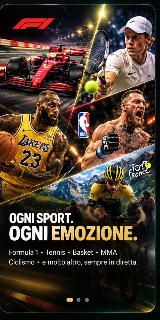 Formula 1, tennis, basket e ciclismo